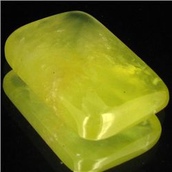 51.7ct Lemon Prehnite Cabochon (GEM-35698)