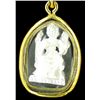Gold Vermeil Buddha Amulet (JEW-2561)