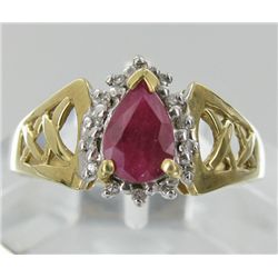 1ct Ruby/Diamond 10k Gold Ring (JEW-1774)