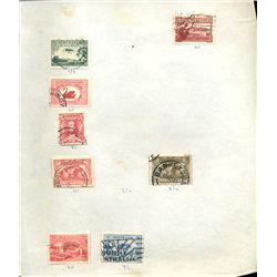 1930s Australia Hand Made Stamp Album Page 8 Pcs (STM-0234)