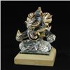 Hand Formed Glass Gilded Ganesh (CLB-489)