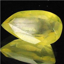 21.25ct Untreated Natural Lemon Citrine Pear (GEM-31924)