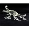 Handcrafted Glass Crocodile Mom & Kids (DEC-386)