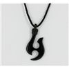 Rare Buffalo Horn Hawaii Fishhook Pendant Choker (JEW-1409)