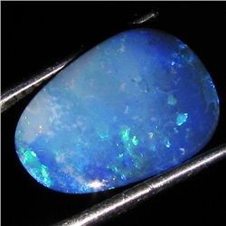 3.84ct Australian Black Opal Doublet Full Fire (GEM-35909)