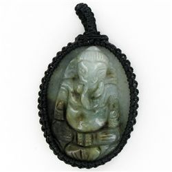 Jade Tibet Ganesh Pendant (ANT-1867)