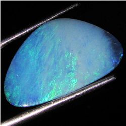 4.4ct Australian Black Opal Doublet Full Fire (GEM-36098)