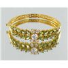 Image 1 : 90twc Lab Dia/Emerald 22k Gold Vermeil Bracelet (JEW-2070)