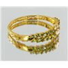 Image 2 : 90twc Lab Dia/Emerald 22k Gold Vermeil Bracelet (JEW-2070)