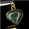 15twc Green Jade Heart Gold Vermeil Pendant (JEW-3597)