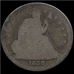1838 Seated Dime Circulated (COI-7609)
