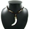 Tibet Shell Nickel Horn Pendant Choker Necklace (ANT-1319)