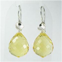 32.17ct Briolette Lemon Citrine Appr. Est. $6434 (JEW-1781)