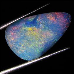 6.35ct Australian Black Opal Doublet Full Fire (GEM-36292)