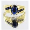 1.65ct Ceylon Blue Sapphire & Diamond 10k Gold Ladies Ring (JEW-1691)