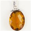 53twc Citrine Quartz Silver Pendant Appr Est $10k (JEW-2255)