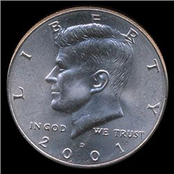 2001D JFK 50c MS67 (COI-8723)