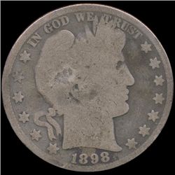 1898 Barber 50c Circulated (COI-8772)