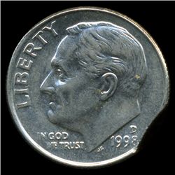 1998D Roosevelt 10c AU ERROR (COI-9721)