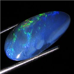 6.3ct Australian Black Opal Doublet Full Fire (GEM-36458)