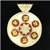 Vintage Tibet Inlaid Nickel Pendant (ANT-1713)