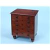 Image 1 : A GOOD VICTORIAN MINIATURE MAHOGANY CHEST, the rectangular moulded top above two short and four long
