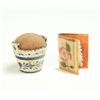 Image 1 : DECORATED PINCUSHION AND A NEEDLE CASE.