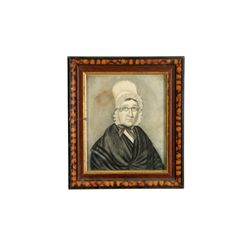 PORTRAIT OF A BESPECTACLED LADY ATTRIBUTED TO MILTON W. HOPKINS (NEW YORK, 1789-1844).