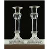 Image 1 : PAIR OF GLASS CANDLESTICKS.