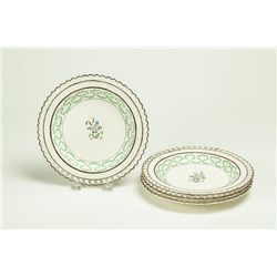 SET OF FOUR LEEDS PLATES.