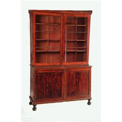 DECORATED STEPBACK CUPBOARD.