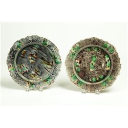 TWO WHIELDON PLATES.