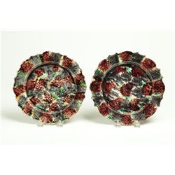 TWO WHIELDON PLATES.