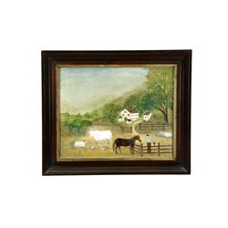 FARM LANDSCAPE (AMERICAN, LATE 19TH-EARLY 20TH CENTURY).