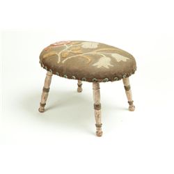 DECORATED FOOTSTOOL.