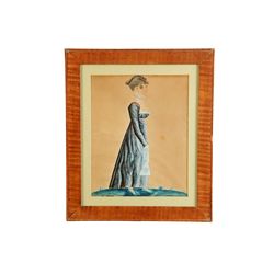 PORTRAIT OF A LADY ATTRIBUTED TO JACOB MAENTEL (PENNSYLVANIA/INDIANA, 1766-1866).