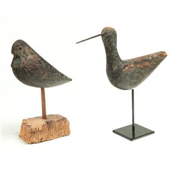 TWO SHORE BIRD DECOYS.