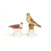 Image 1 : TWO CHALKWARE BIRDS.
