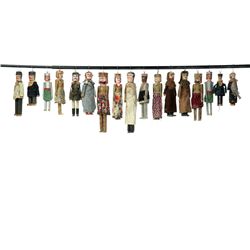 GROUP OF SEVENTEEN FOLK ART DOLLS.