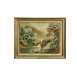 LANDSCAPE WITH FISHERMAN (AMERICAN, 2ND QUARTER-19TH CENTURY).