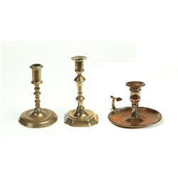 ***TWO BRASS CANDLESTICKS.