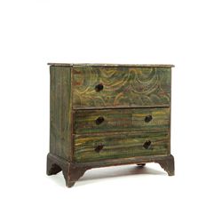 DECORATED MULE CHEST.