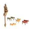 Image 1 : FOLK ART TOY AND ANIMALS.