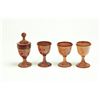 Image 1 : FOUR PIECES OF DECORATED TREENWARE.
