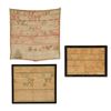 Image 1 : PAIR OF HISTORIC GRANVILLE, OHIO SAMPLERS AND UNSIGNED SAMPLER.
