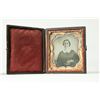 Image 3 : TWO SIXTH PLATE AMBROTYPE PORTRAITS OF WOMEN.