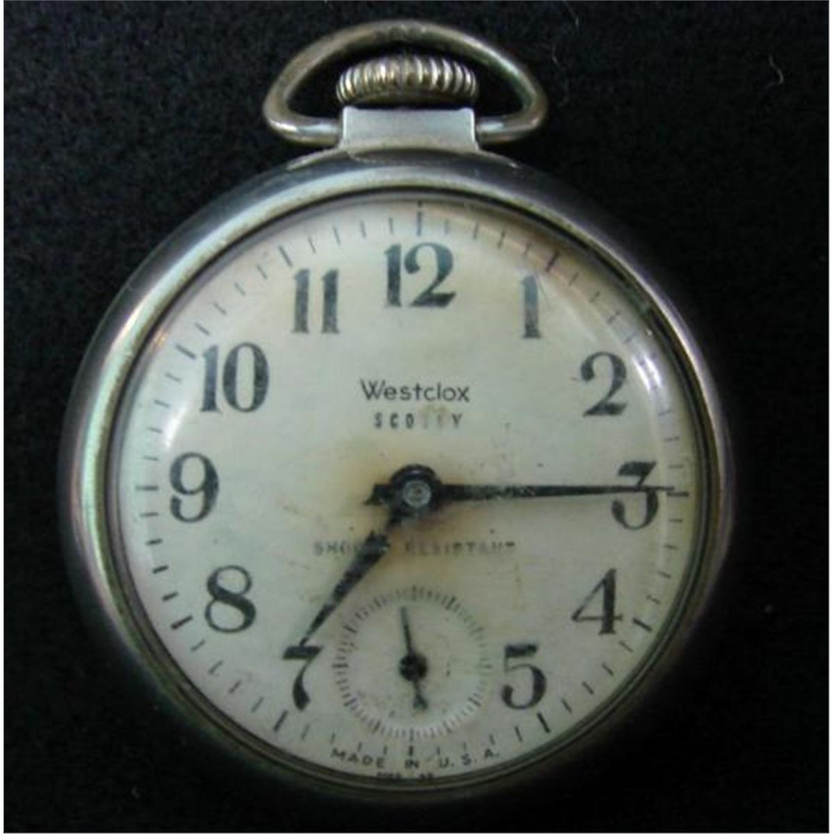 WESTCLOX SCOTTY POCKET WATCH One of several extremel