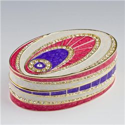 Crystal Eye Faberge Style Jewelry Box