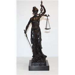 Noble Bronze Sculpture Lady Justice