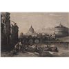 Image 1 : ORIGINAL Antique PRINT scene BRIDGE OF ST. ANGELO ROM